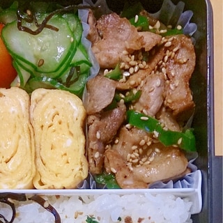 男子弁当★焼き肉のタレで焼き肉